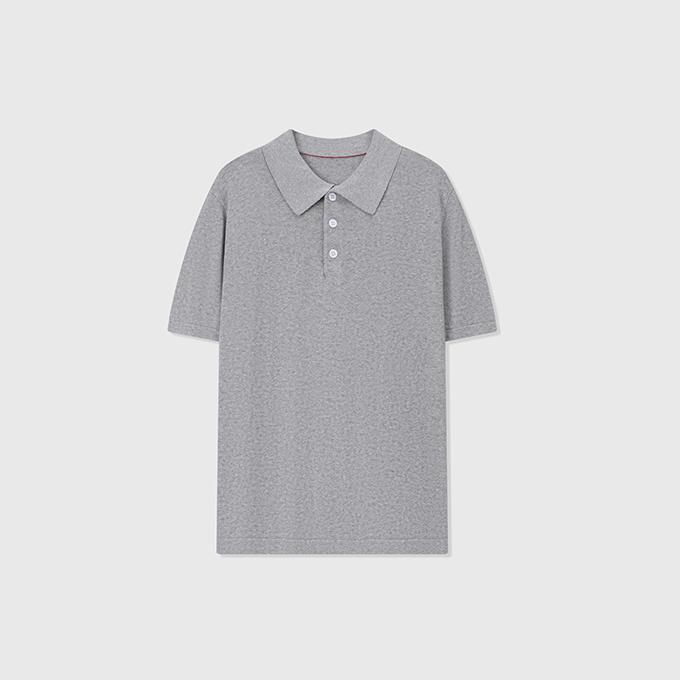 brunello cucinelli cotton linen knit polo shirt